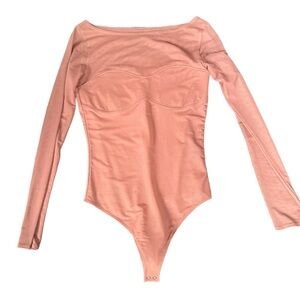 Abercrombie & Fitch Blush Long Sleeve Bodysuit